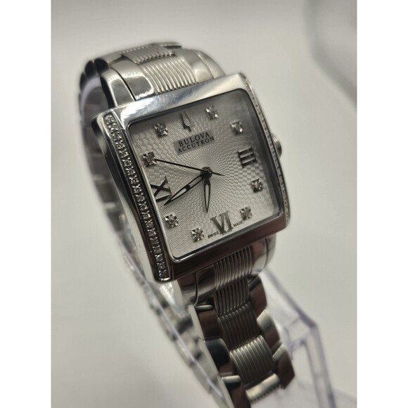 Accutron by Bulova 63R103 Masella Diamond Silver Band Women\'s Watch $950 main image 8